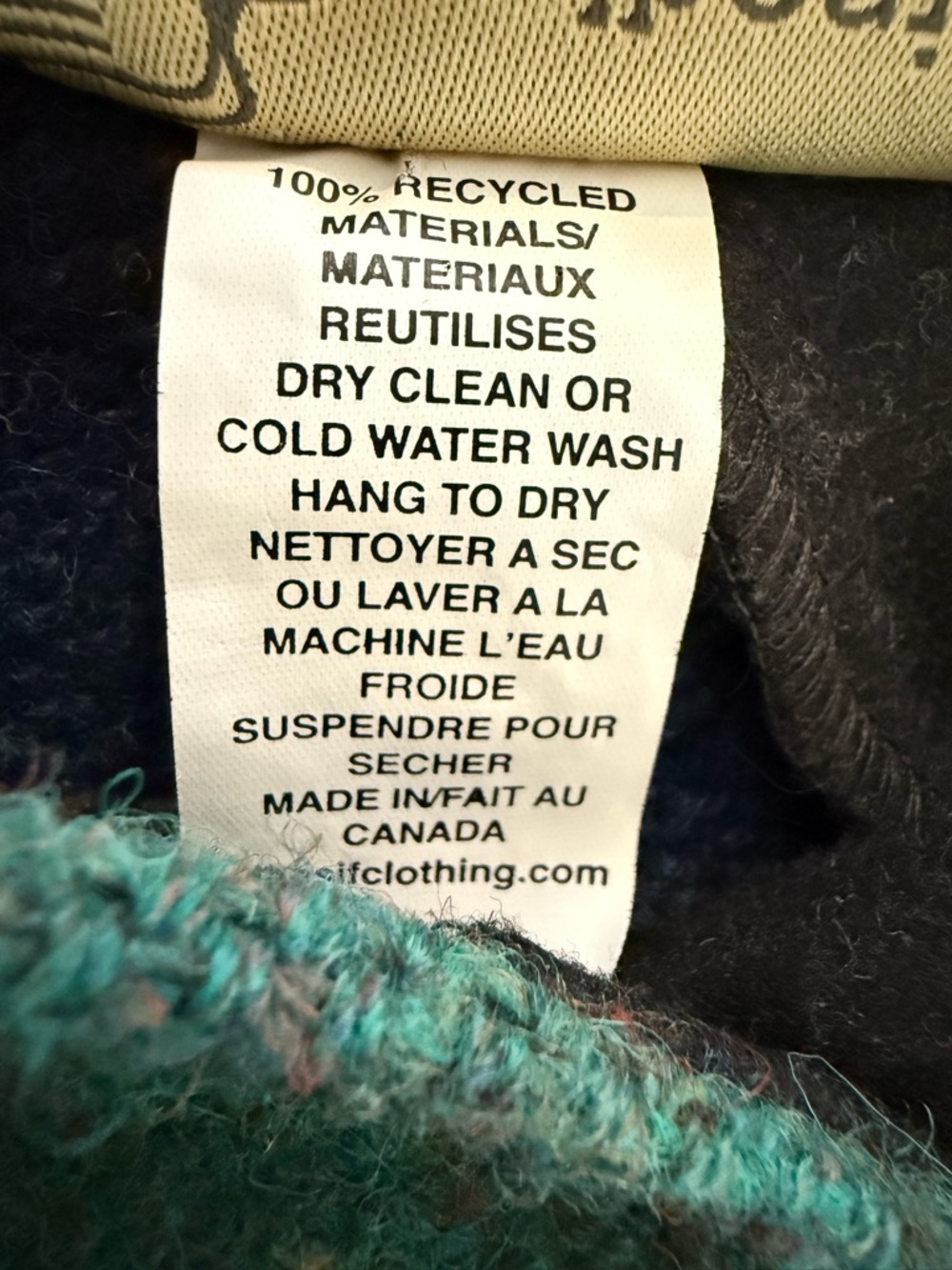 ADHESIF Upcycled Recycled Wool Patchwork Cape Capelet Buttons One Of A Kind - Picture 9 of 9